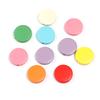10-30pcs Colorful Wooden Beads Spray Painted Straight Hole Flat Round Bead Pieces For Jewelry Making DIY Necklace Bracelet Decor