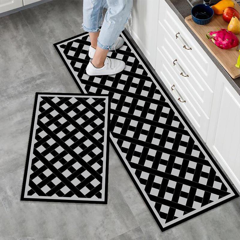Waterproof Non-Slip Kitchen Floor Mats - Absorbs Water and Oil, Dirt-Resistant, Wash-Free Entrance Door Carpet