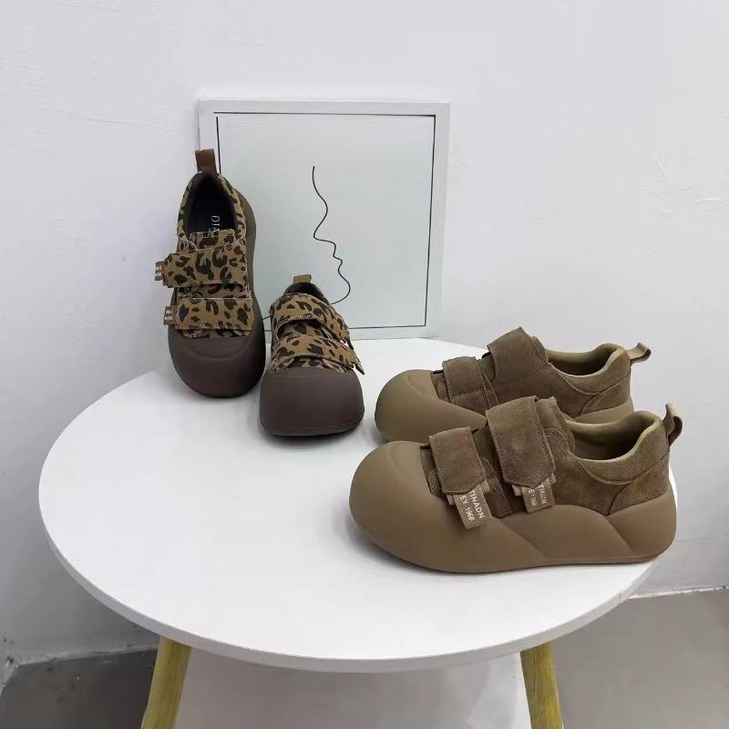 Girls' Magic Tape Shoes - New Style Round-Toe Casual Sneakers