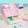 Wooden Play Supermarket Cash Register Toy For Kids With Realistic Scanner And Drawer