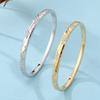 Irregular Pattern Glossy Surface, Light Luxury and High-end Daily Wear Stacking Style Women's Bracelet