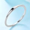 Huitan Modischer Mädchen-Fingerring Schwarz/Rot Liebe Emaille Design Mode Vielseitig Dünne Ringe für Frauen Tägliches Tragen Hochzeit