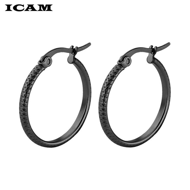 Golden Silver Black Color Hoop Earrings Simple Round Hollow Fashion Personalized Ear Jewelry Gift for Wedding Party Kupe