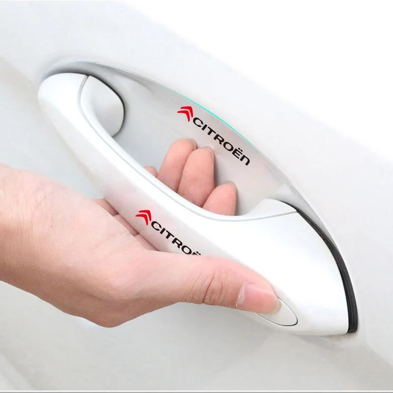 8pcs Car Door Handle Stickers Transparent Protector Film For Citroen C1 C2 C3 Vts C4 Saxo C4L C5 C6 C8 Xsara Picasso Berlingo