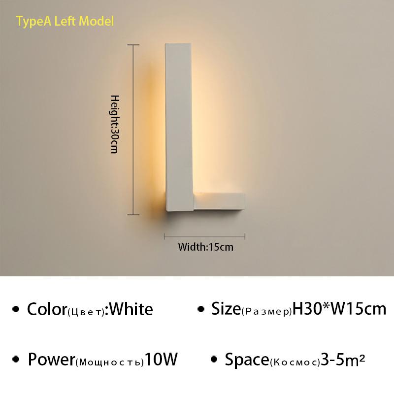 

Nordic Modern LED Настенный светильник для внутреннего освещения для гостиной, лестницы, коридора, спальни, прикроватного светильника в стиле минимализма для домашнего декора Cool white