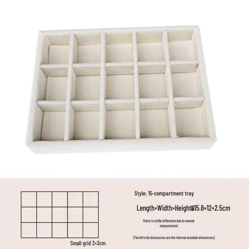 Sametová šperkovnice a organizér na náušnice, náramky a náhrdelníky