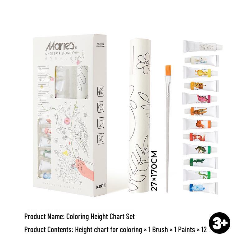 Mali Kids  Interactive Watercolor Height Chart - Parent-Child Educational Game, Easy Wall Removal. Mali Red Label International