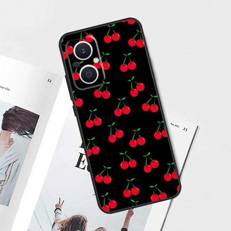 Cherry Cherries Pattern Case For OPPO Reno 15 F 14 13 12 11 10 Pro 14F 13F 12F 11F 8T OPPO Find X9 X8 X5 X6 Pro Cover