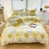 Skin-friendly Cotton Plant Cashmere Thickened Sanded Four-piece Bedding Set Dormitory Three-piece Set Bed Sheet Quilt Cover
