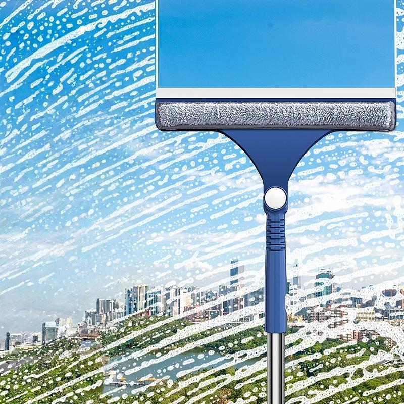 Glass Cleaning Tool Household Cleaning Window Tool Double-sided Window Wiper Cleaning Car Cleaning Tool Adjustable Long Handle