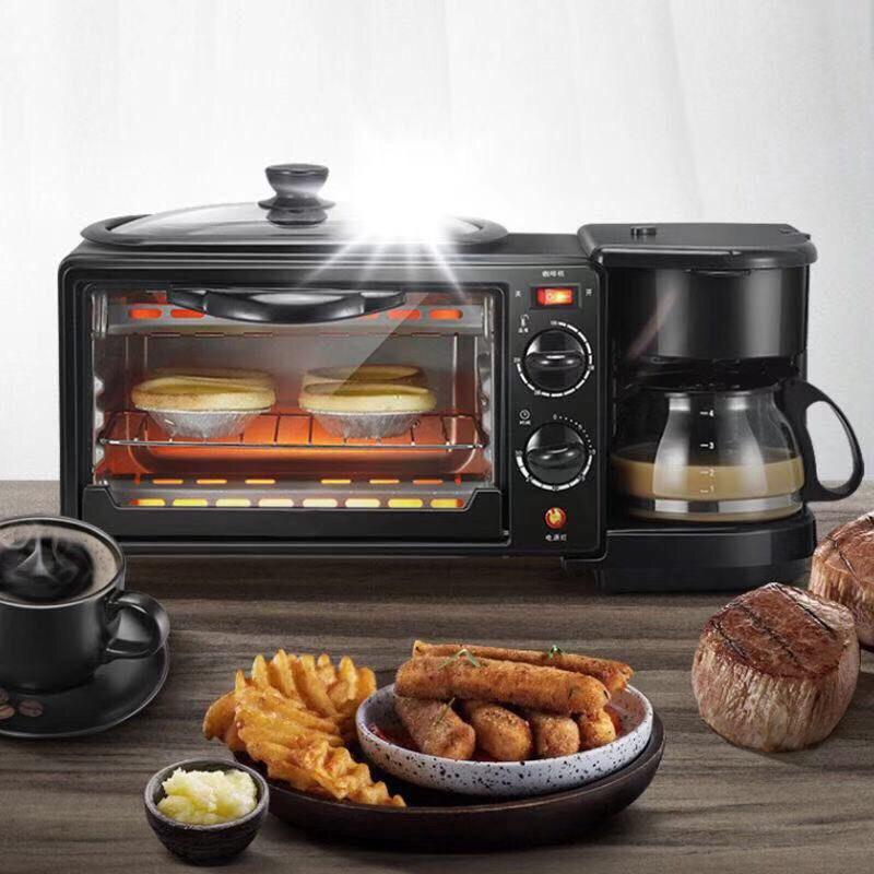 3-in-1 Multifunktionaler Frühstücksautomat mit Toaster und Mini-Ofen