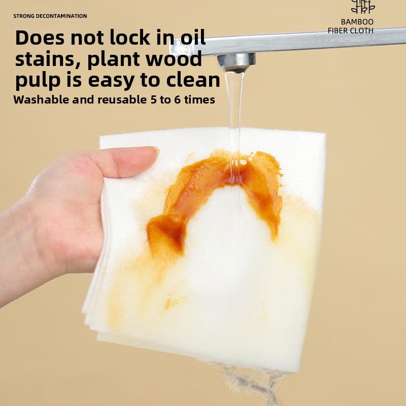 Lazy Kitchen Rags, Enlarged and Thickened Disposable Rags, Non-stick Dishwashing Cloths, Dry and Wet Dual-purpose Dishwashing Cloths