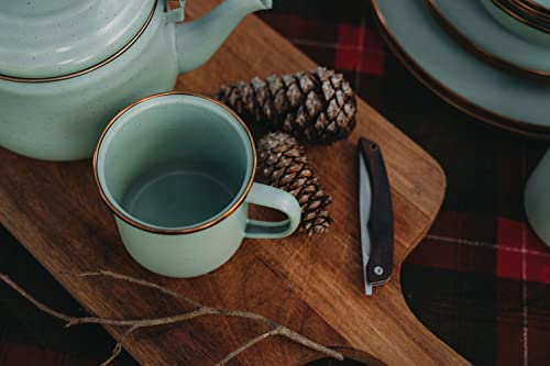 BAREBONES Enamel Cups, Set of 2 [Official Japanese Distributor] (Enamel Cups, Mint Green)