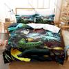Cool Spooky The Freak Circus Printed Bedding Kit 3PCS Duvet Cover & 2 Pillow Covers Breathable Soft Bed Linens Room Ornament