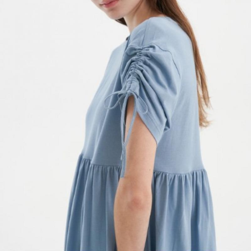 2nd Skin Cotton String Short Sleeve Long Dress 79 000 Won Newsd2300