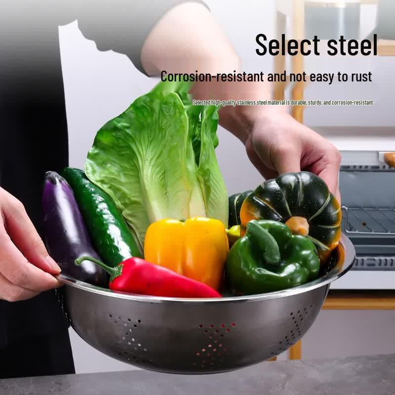 Thickened Stainless Steel Rice Washing Colander