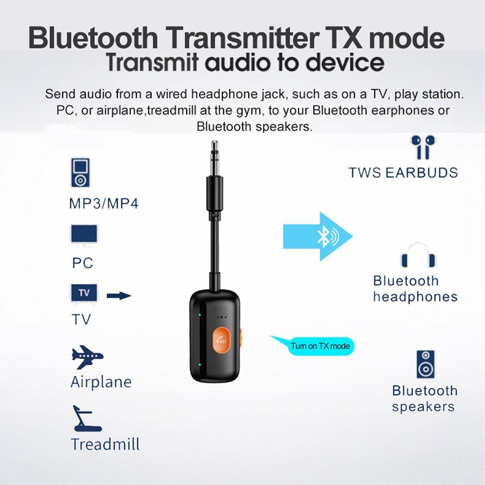 2 in 1 Mini Wireless Audio Receiver Portable Bluetooth Wireless Adapter PC Headphone