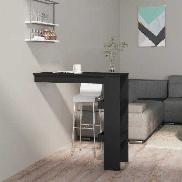 VidaXL Wall-mounted Bar Table Black 102x45x103.5 Cm Engineered Wood 811782