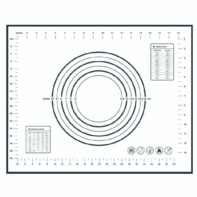 Professional Grades Silicone Pastry Sheet Nonslip Heat Resistant Surfaces Microwave Safe Compact Storage Solution