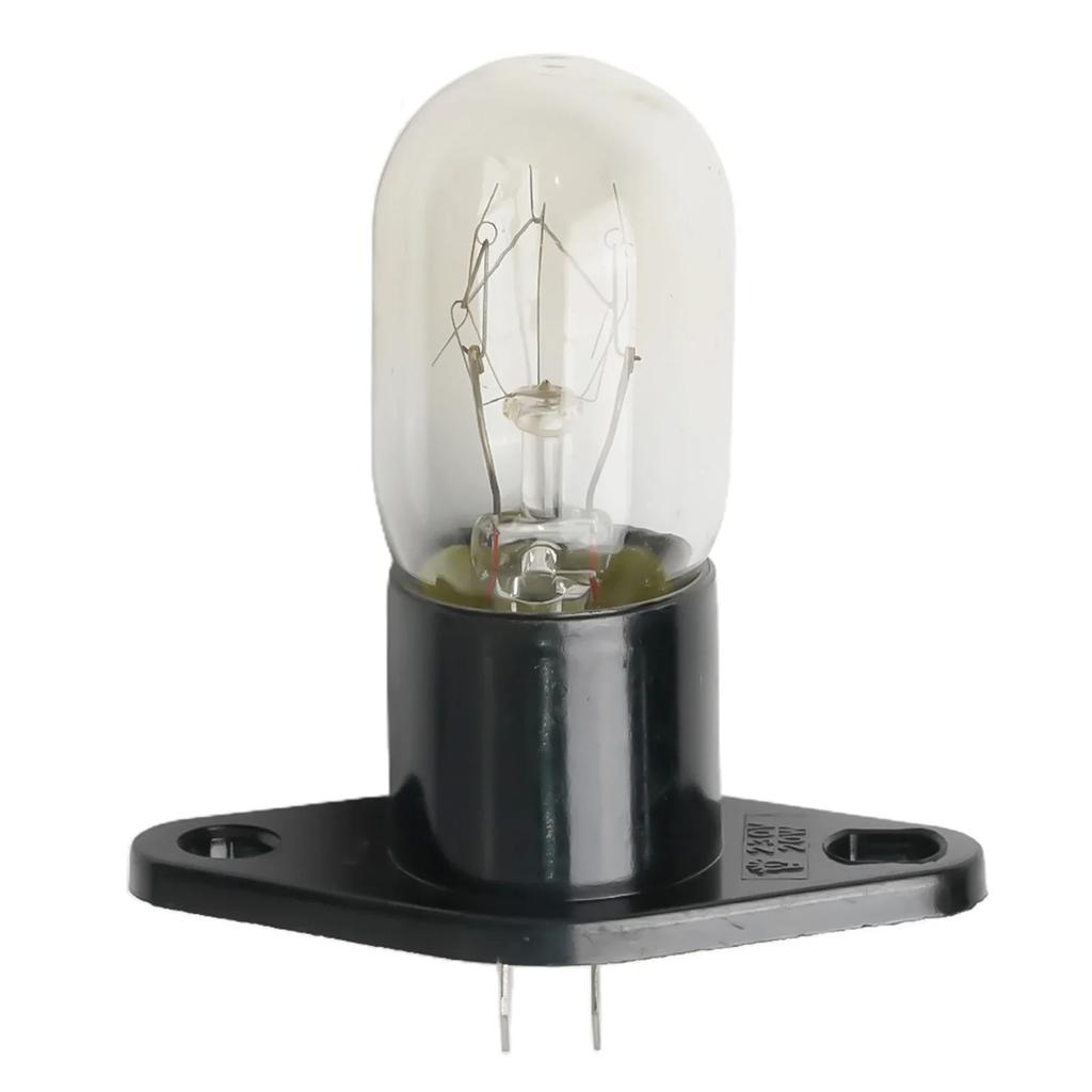1pc 2A 250V 25W Microwave Oven Bulb Refrigerator Lighting Bulb Base Design With Holder Replacement Home Kitchen Parts Tools
