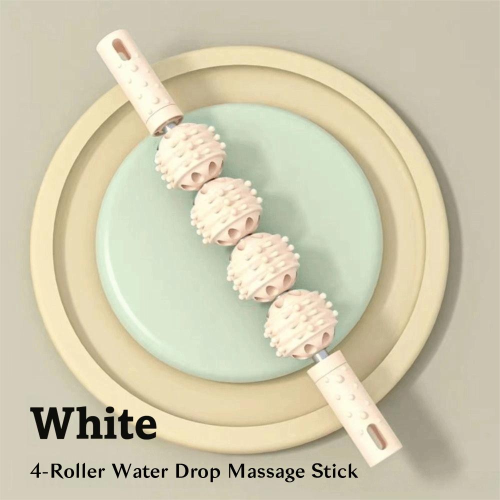 4 Ball Roller Massage Roller Wolf Tooth Texture Portable Muscles Massage Stick Lightweight Fascia Massage Leg Massage Stick