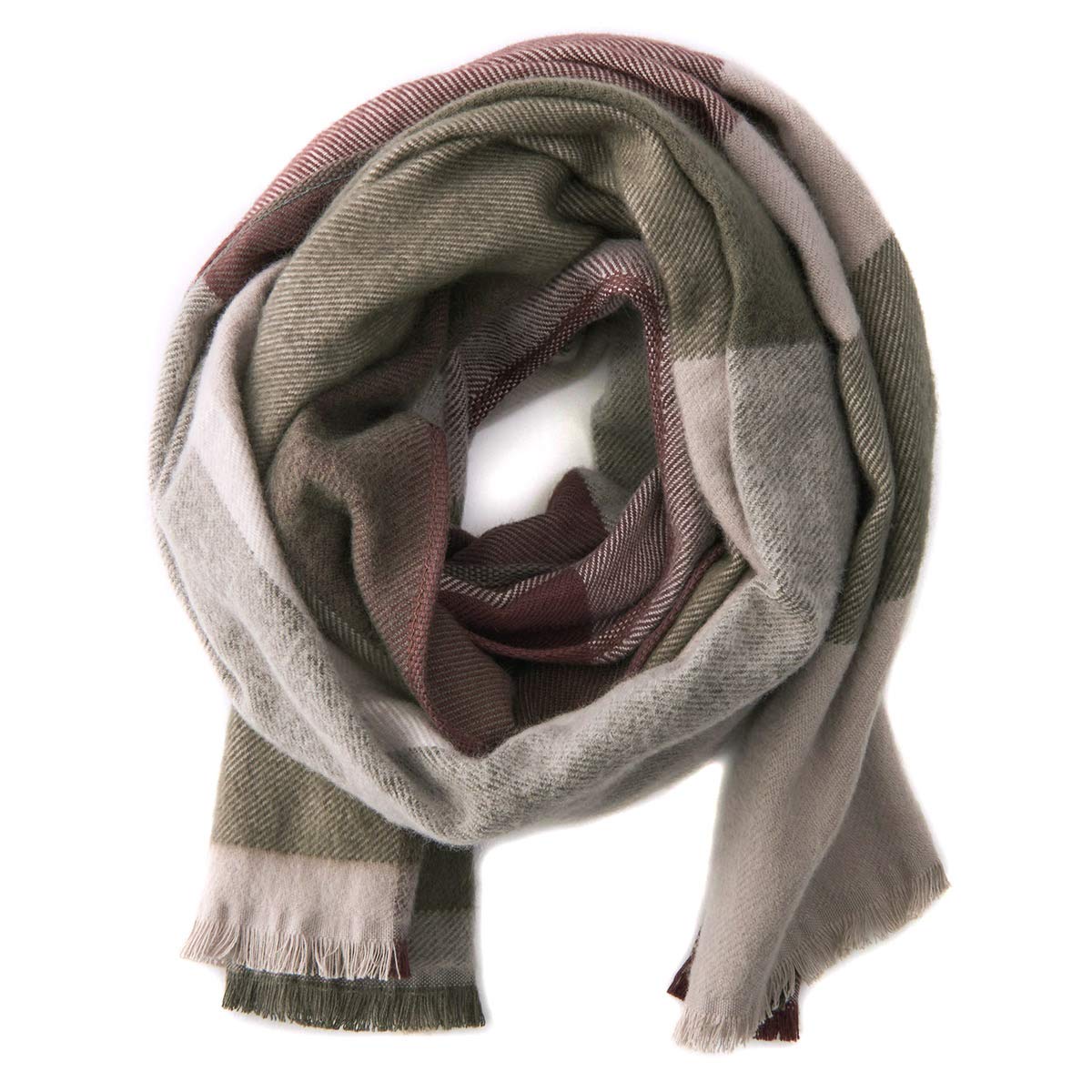 

ORIM Мягкий и Теплый Хлопковый Клетчатый Шарф Большой Сделано в Японии [Casual Box] 100% [Один Размер/Бежевый] Накидка, бежевый