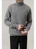 Men's High-End Slim Fit Solid Color Sweater - Round Neck, Warm, Casual, Autumn/Winter Fashion