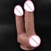 Double Headed Dildos Super Soft Simulation Liquid Silicone Stimulating Large Suction Cup Vaginal Anal Lesbian Sex Toy