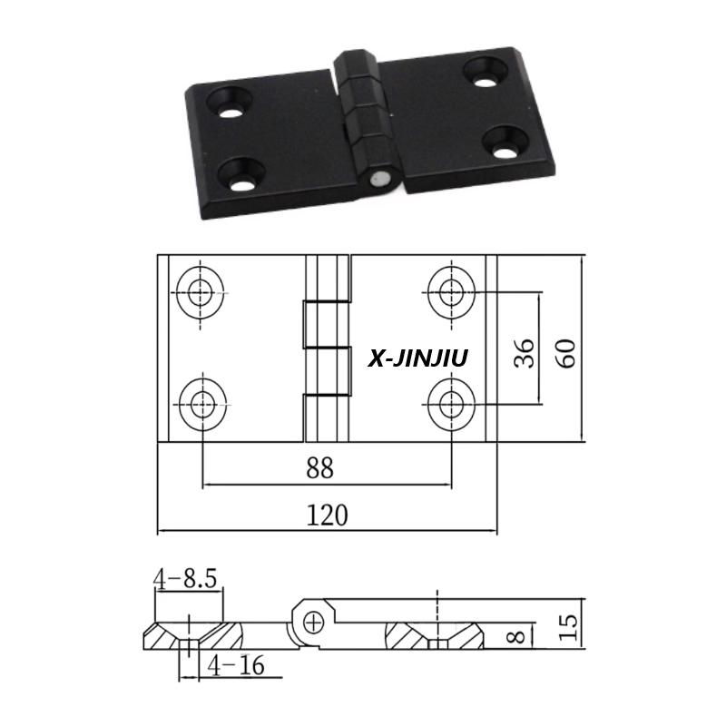 Verlängerung und Verbreiterung von Zinklegierungs-Scharnier mechanische Ausrüstung elektrische Schranktür-Scharnier