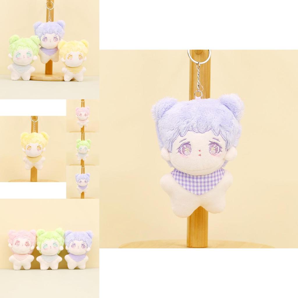 Adorable Plush Toy Keychain Soft Cotton Doll Cute Character Bag Charm For Couples