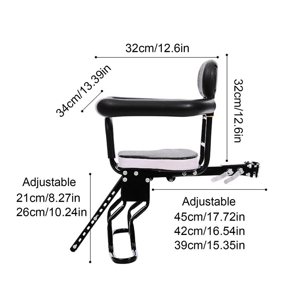 Front-mounted child bicycle seat with guardrail bike Seat post and stem-mounted child seats for Mountain Road bike accessories