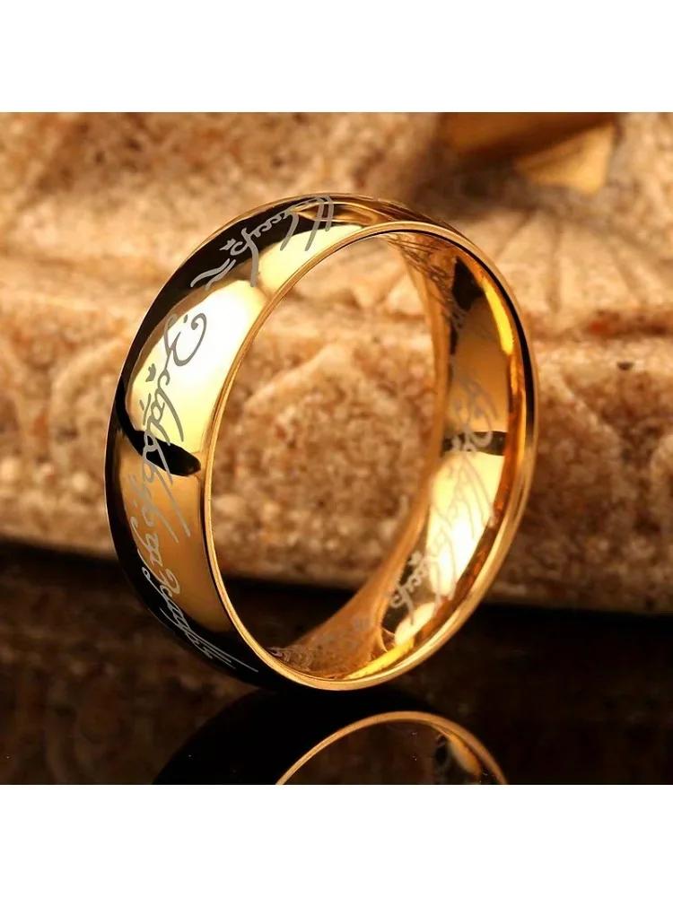 

Men s Stainless steel Ring Jewelry, for Daily Wear, for Banquet Party Holiday Birthday Anniversary Gift 7 золотий