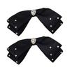 Fabric bow hair clip female love rhinestone gentle duckbill clip half tie hair hair accessories