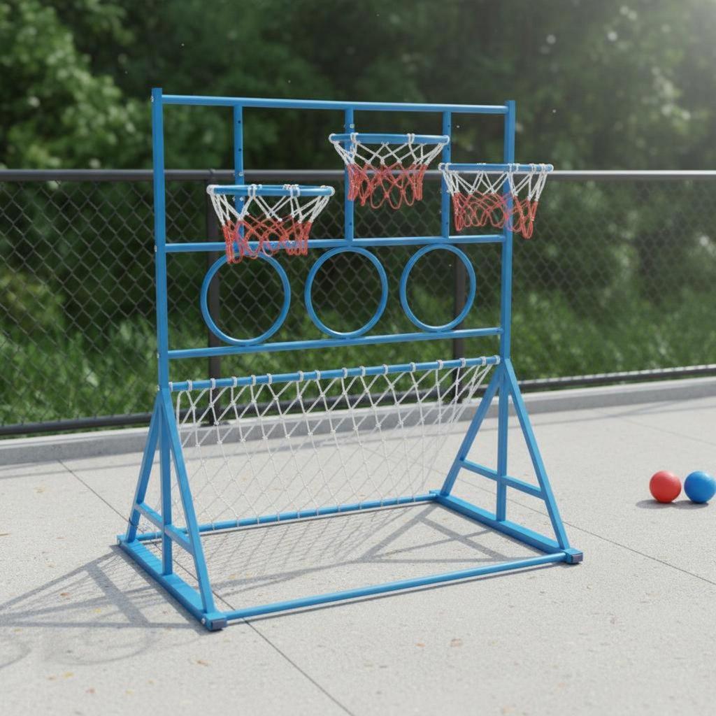 Multi Sport Game Stand 3-in-1 Sports Activity Center Outdoor for Playground