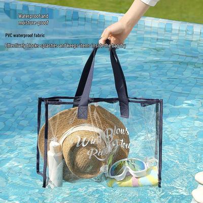 Korean Large Capacity Transparent PVC Beach & Swim Bag 