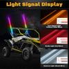 2PCS 1.8FT LED Whip Light Universal RGB LED Flagpole Lamp Colorful Antenna Driving Decorative Light For Car SUV ATV UTV RZR 12V