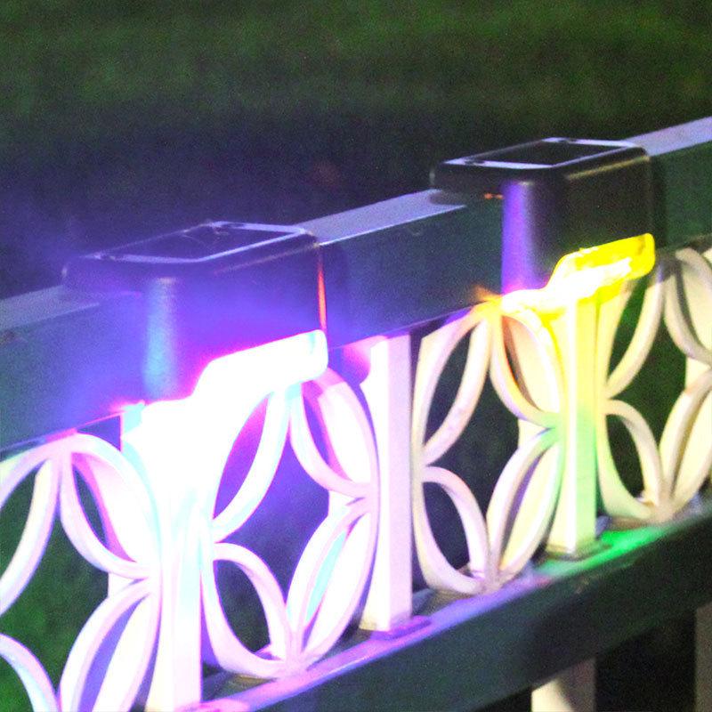 Waterproof Outdoor LED Solar Stair and Railing Lights for Steps, Walls, Fences, and Courtyards