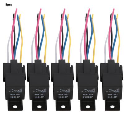 5pcs 12V 30A40A Automotive Relay 5Pin SPDT with Harness Socket