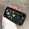 Mäkký silikónový štvorcový rebrík so vzorom tlače Kryt telefónu Plný kryt fotoaparátu Ochranné gumené puzdro odolné voči nárazom pre iPhone Infinix Tecno OnePlus