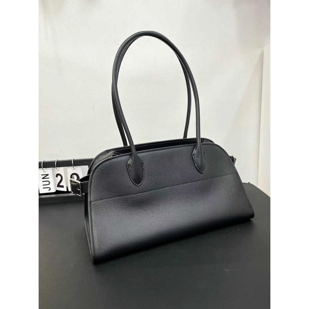 2026 Minimalist Style One-shoulder Tote Bag Top Layer Cowhide Large-capacity Bag Women's Commuter Armpit Bag Handbag Cross-border