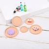 1Pcs 1:12 Dollhouse Wooden Miniature Round Tray Model Furniture Diy Accessories