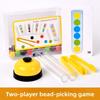 Wooden Double Tube Bead Clip Toy For Kids Fine Motor Skills Development