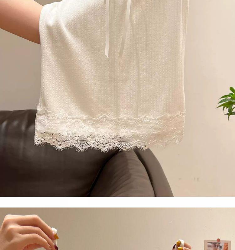 Women's Plus Size Cotton Lace Bow Camisole - Slim Fit Spring/Summer Layered Tank Top