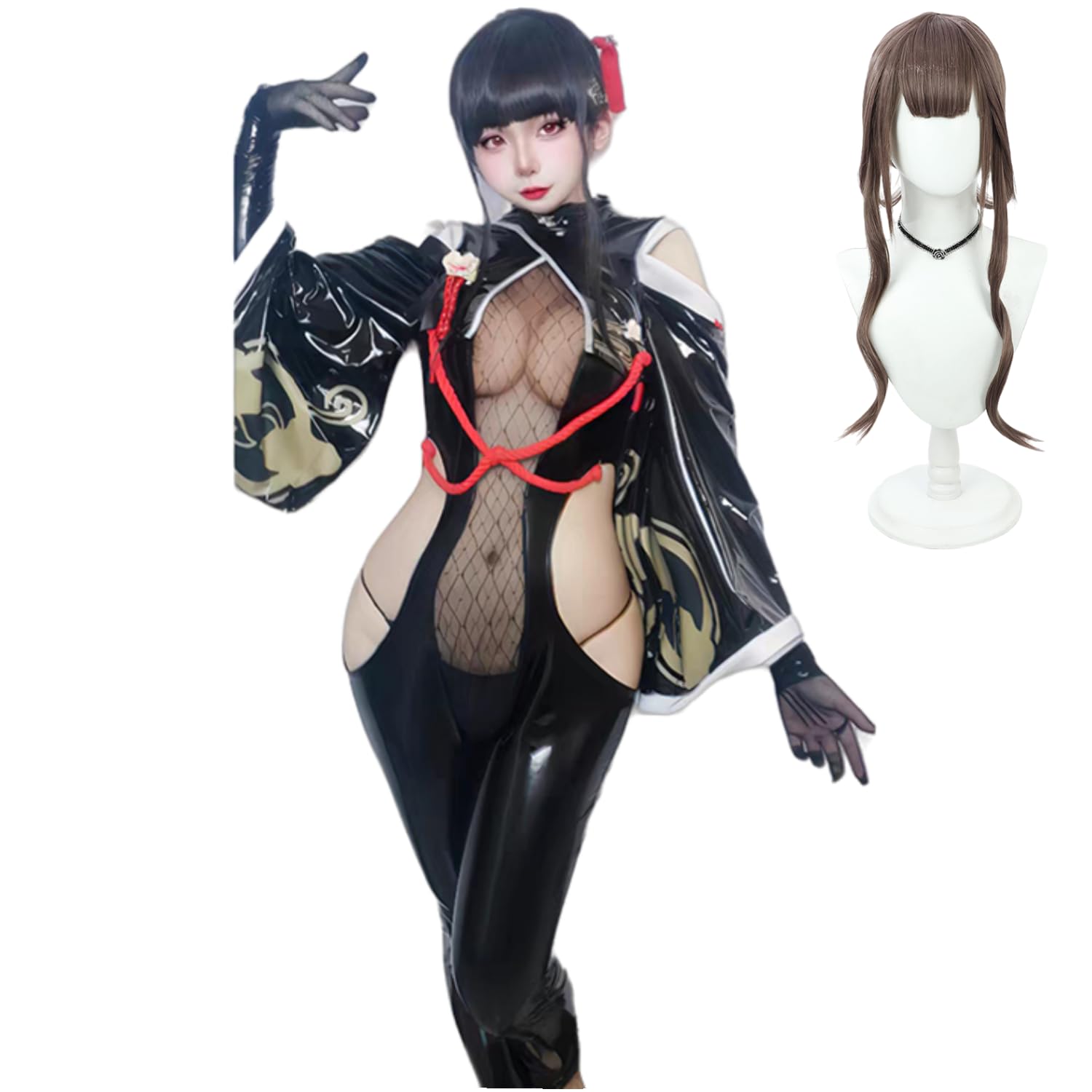 

COSSA Богиня Победы NIKKE Сакура Косплей Костюм Наряд Королевы Кролика Хэллоуин (Размер M, Сакура)