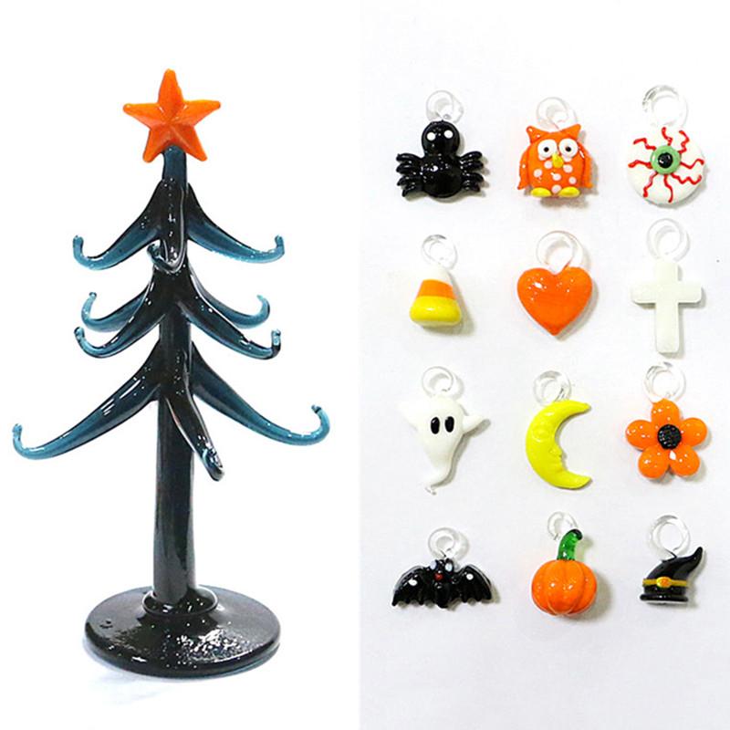 Halloween Decor Cute Glass Tree Figurine