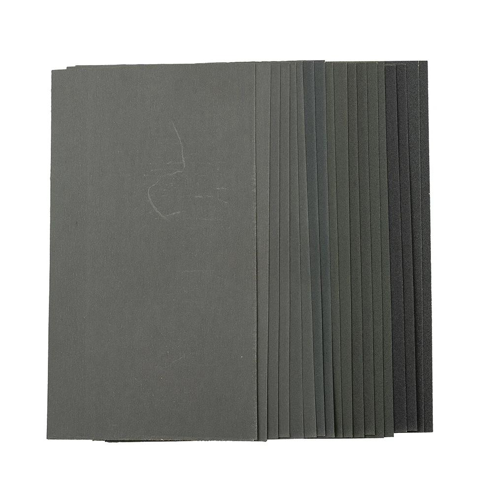 Wet And Dry Sandpaper 18PCS 400-3000grit 57*140mm For Polishing Metal Glass Wood Sanding Sheet Silicon Carbide