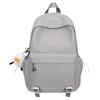 Large Capacity Student Schoolbag Solid Color Women Backpack Men Travel Backpack