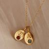 Titanium Steel High Color Retention 26 Letters Zircon 12 Constellations 12 Constellations Color Retention Necklace Plated With 18K Gold