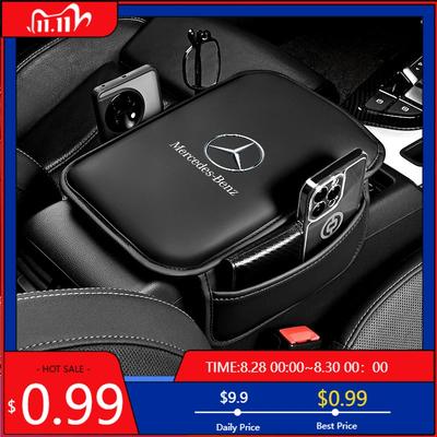 GLC GLB Car Center Console Leather Arm Rest Box Cover Protective Mat For Mercedes Benz AMG W203 W206 W220 W205 W211 W212 W201 W