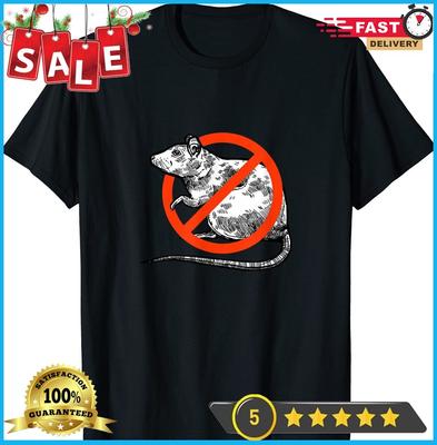 NEU LIMITIERT Kein Ratten Schild Pest Verboten Tier Lustiges Meme Kunst T-Shirt